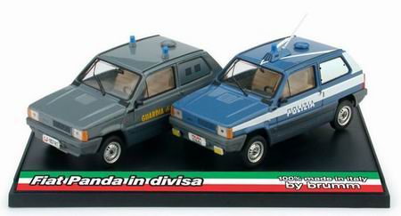 Модель 1:43 FIAT Panda 45 Set Cinofili - «Polizia» + «Guardia di Finanza»