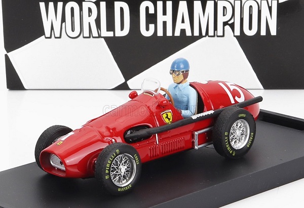 ferrari - f1 500 f2 n 15 world champion winner english gp alberto ascari 1952 - with driver figure R035-CH-UPD Модель 1:43