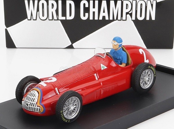 Модель 1:43 ALFA ROMEO F1 159 N 2 World Champion Belgium GP Juan Manuel Fangio 1951 - With Driver Figure, Red
