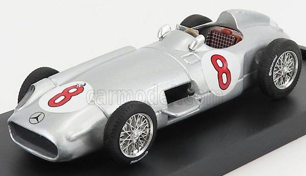 mercedes benz f1 w196 n 8 winner holland gp juan manuel fangio 1955 world champion, silver R072-UPD-2021 Модель 1:43