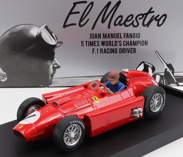 FERRARI - F1 LANCIA D50 N 1 WINNER BRITISH GP JUAN MANUEL FANGIO 1956 WORLD CHAMPION - WITH DRIVER FIGURE R076-CH Модель 1:43