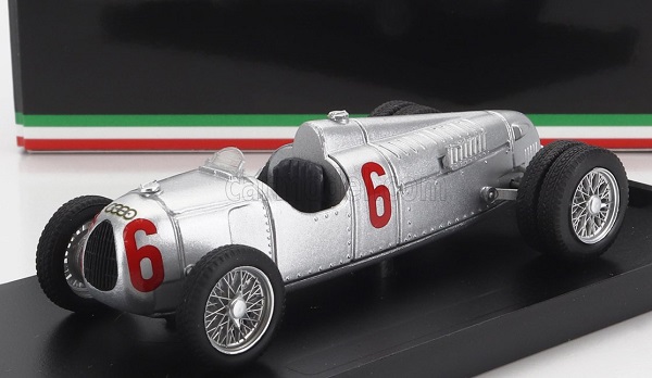 Модель 1:43 AUTO UNION F1 Tipo C Ruote Gemellate N6 Season (1936) Hans Stuck, Silver