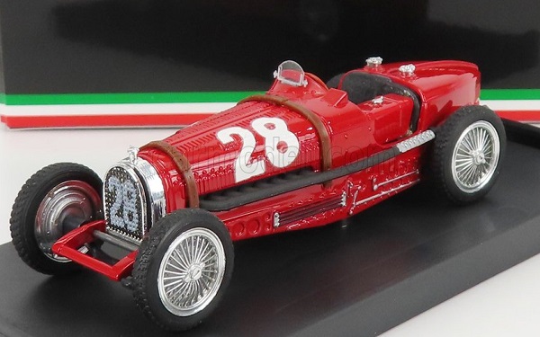 BUGATTI F1 Tipo 59 N 28 Monaco GP 1934 Tazio Nuvolari, Red R174-2022 Модель 1:43