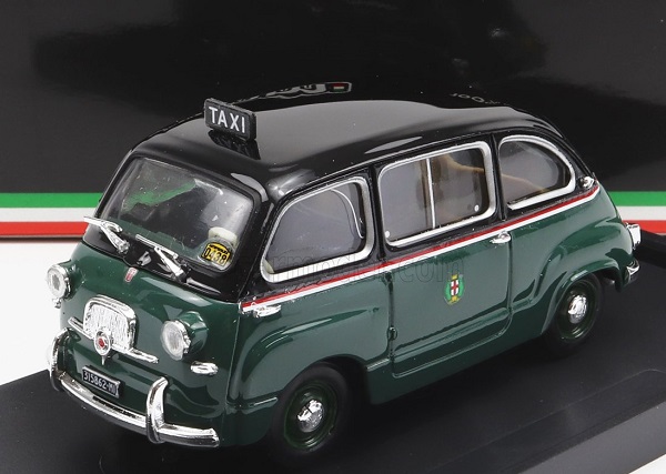 Модель 1:43 FIAT 600 MULTIPLA 1 SERIES TAXI MILANO (1956), GREEN BLACK