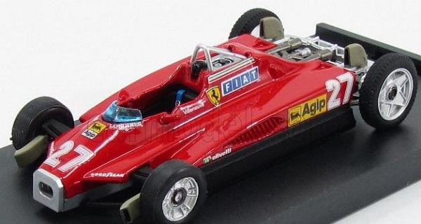 FERRARI F1 126c2 N27 2nd San Marino Imola GP (1982) Gilles Villeneuve T-car - Versione Da Trasporto - Transport Version, Red R267T Модель 1:43