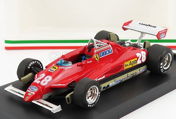 FERRARI F1 126c2 N 28 Winner San Marino Imola GP 1982 Didier Pironi, Red R268-UPD-2022 Модель 1:43