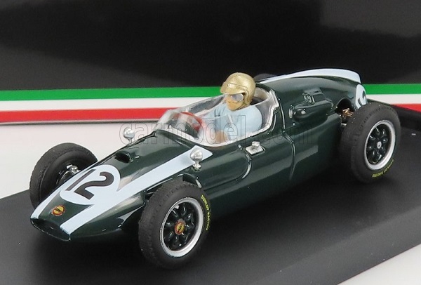 COOPER F1 T51 Climax N 12 Winner British GP Jack Brabham 1959 World Champion - With Driver Figure, Green White R278B-CH-2022 Модель 1:43