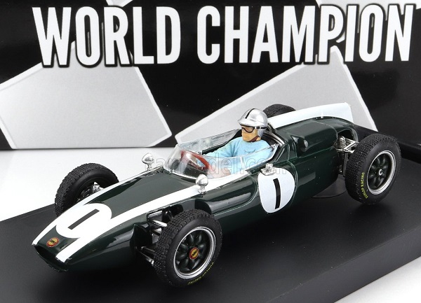 Модель 1:43 COOPER F1 T53 N 1 World Champion Winner British GP 1960 J.brabham - With Driver Figure, Green