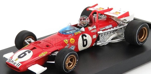 Модель 1:43 FERRARI F1 312b N 6 Italy GP 1970 I.giunti - With Driver Figure, Red White