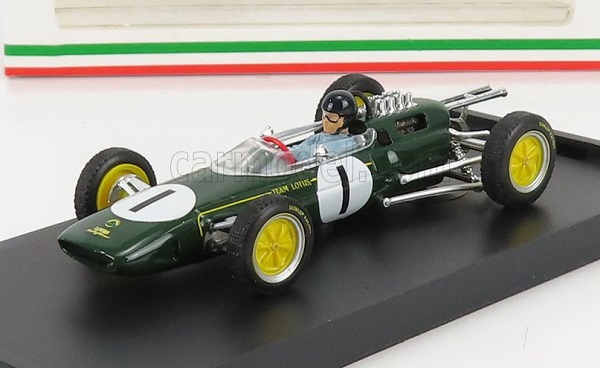 LOTUS F1 25 №1 Winner Belgium GP Jim Clark 1963 World Champion - With Driver Figure, Green R331-CH-UPD-21 Модель 1:43