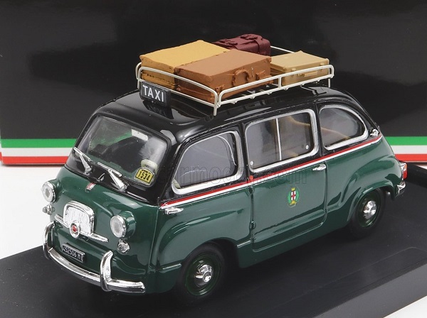 FIAT 600D MULTIPLA TAXI MILANO (1960), GREEN BLACK R334-UPD-2022 Модель 1:43