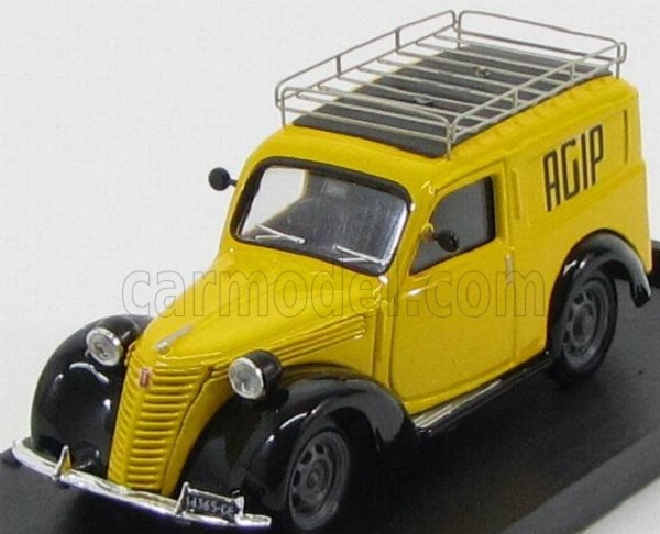 FIAT 1100 Furgone Agip Petroli 1950 - Con Portapacchi, Yellow Black R354-UPD Модель 1:43