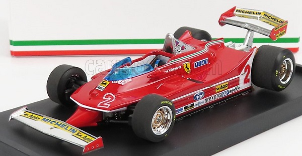 FERRARI F1 312t5 N2 Brazilian GP (1980) Gilles Villeneuve, Red R575-UPD-2022 Модель 1:43
