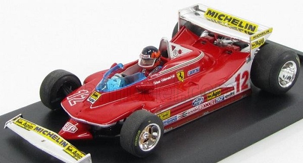 Модель 1:43 FERRARI F1 312t4 N12 Prove Ala Posteriore Ovest Usa GP (1979) Gilles Villeneuve + Pilot, red