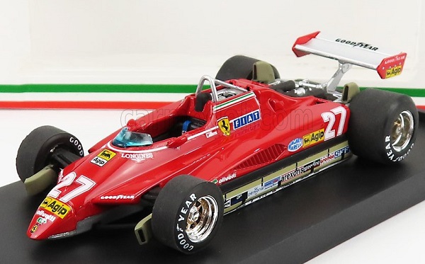 FERRARI F1 126c2 N27 Brazilian GP (1982) Gilles Villeneuve, red R593-UPD-2022 Модель 1:43