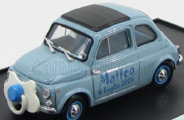 FIAT 500d (1960) - E' Nato Matteo Como 4 Luglio 2006, Light Blue S07/01 Модель 1:43