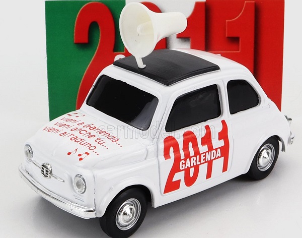 FIAT 500 (1965) - VIENI AL RADUNO DI GARLENDA 2011, WHITE S11/35 Модель 1:43