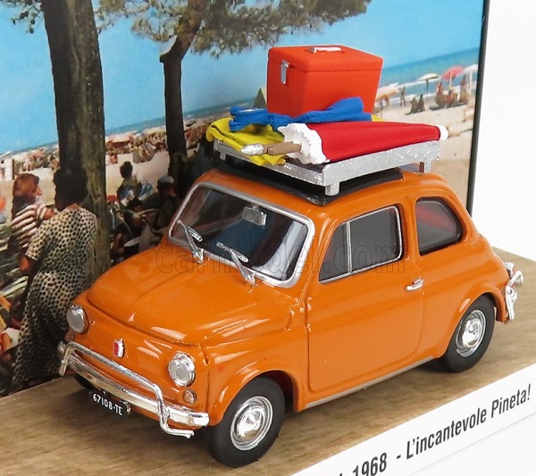FIAT 500L (1968) - TUTTI AL MARE - LINCANTEVOLE PINETA - ANDIAMO A PINETO - EXCLUSIVE CARMODEL, GIALLO POSITANO - YELLOW