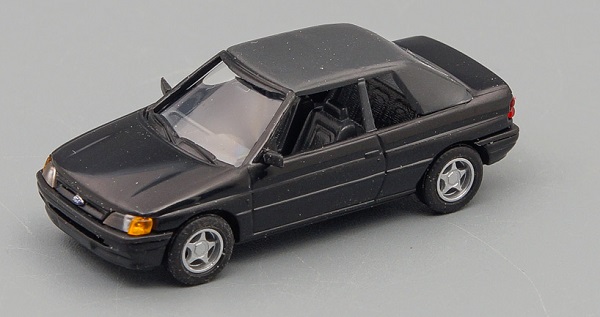 ford escort '91 cabrio, top up, black / blackgray 45702 Модель 1:87