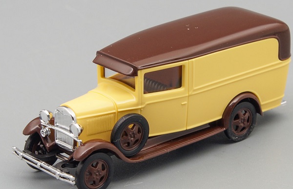 ford model aa panel van, beige / brown 47700 Модель 1:87