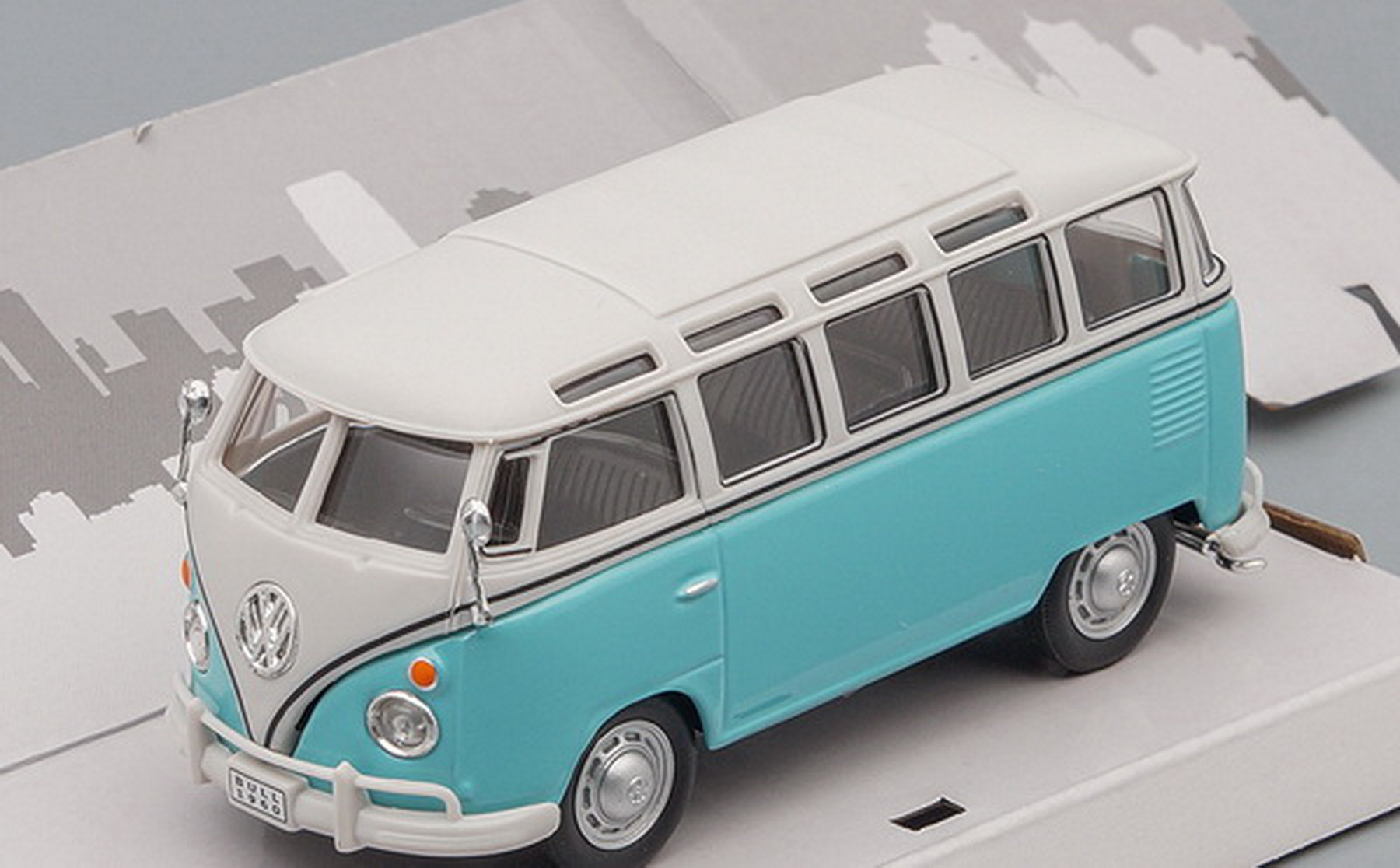 volkswagen samba bus, бело-голубой HONG966 Модель 1:43