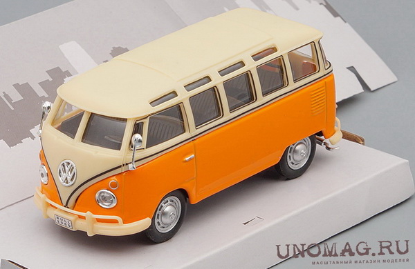 Модель 1:43 VOLKSWAGEN Samba Bus, бело-оранжевый