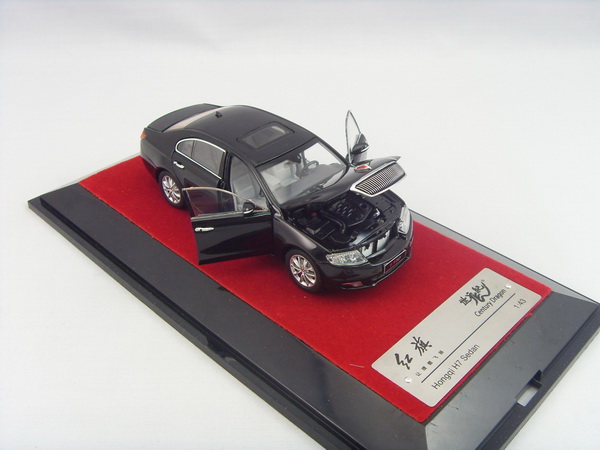 hongqi h7 sedan - black (die-cast, открывающиеся элементы) CDHQ-1022A Модель 1:43
