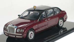 Модель 1:43 Bentley State Limousine The car of Queen Elizabeth - dark red/black