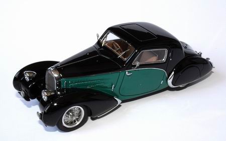 bugatti t57 aravvi coupe «gangloff» ch.№57717 - verte et noire CHRO03 Модель 1:43