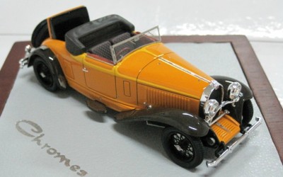 Модель 1:43 Bugatti Cabrio De Villars Ch.№46360 open top & dickey - orange