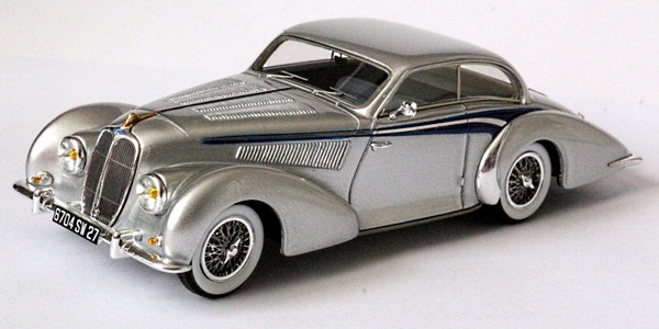 Модель 1:43 Delahaye 135 MS Coupe Langenthal Ch.№800490 - silver (L.E.175pcs)