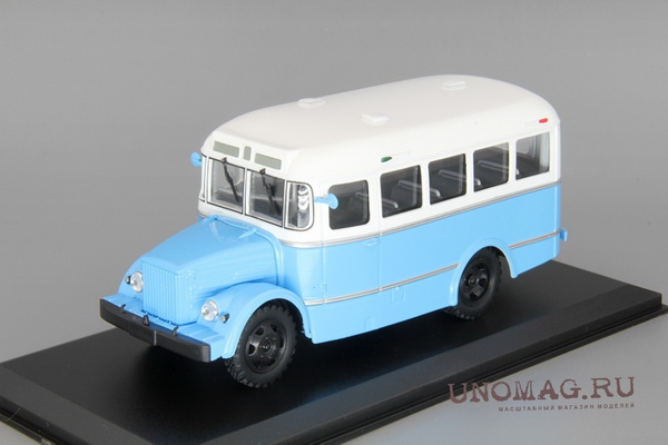 Автобус 651 (1958-1967), белый / голубой 03001С-1 Модель 1:43