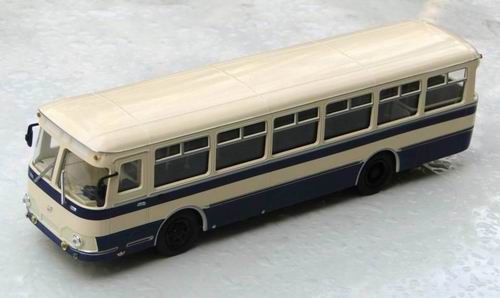 Модель 1:43 Автобус 677 - бежевый/синий