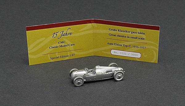 Модель 1:87 Auto Union Typ C Anniversary Model 15 Years CMC - silver
