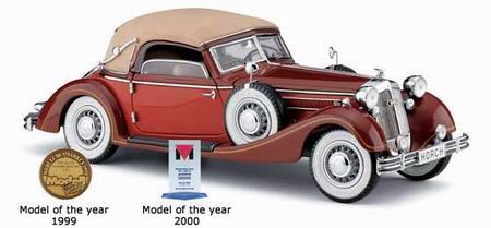 horch 853 - red - wine red with closed top M-015 Модель 1:24
