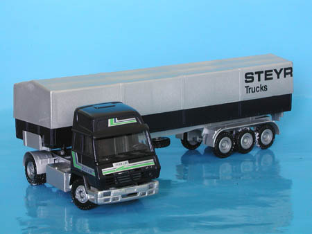steyr articulated truck model with tilt trailer (promotional model) Steyr Модель 1:50