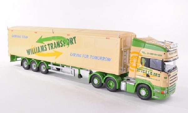 Модель 1:50 Scania R (Rear Tag) Williams Transport, Huntingdon, Moving Floor Trailer