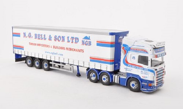 Модель 1:50 Scania R Gardinenplanen-Sattelzug, N.G.Bell & Son LTD, Newtownards, Nordirland