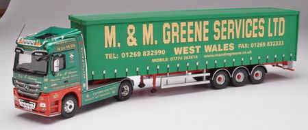 mercedes-benz actros (face lift) - vinyl curtainside - m & m greene ltd - llanelli west wales CC13821 Модель 1:50