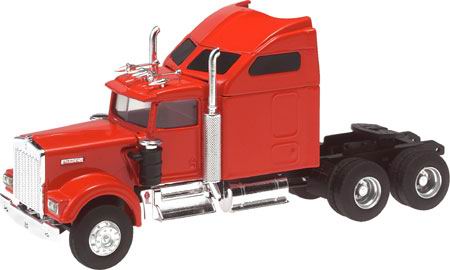 kenworth w900 tractor with sleeper - red 111894 Модель 1:43