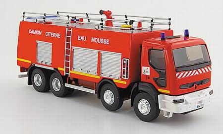 Модель 1:43 Renault Kerax Tank Truck Camion CITERNE EAU MOUSSE - Fire Engine