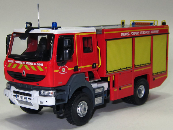 Модель 1:43 Renault KERAX 4х4 double cabine FDGP GIMAEX SDIS 13 (пожарный) 2015
