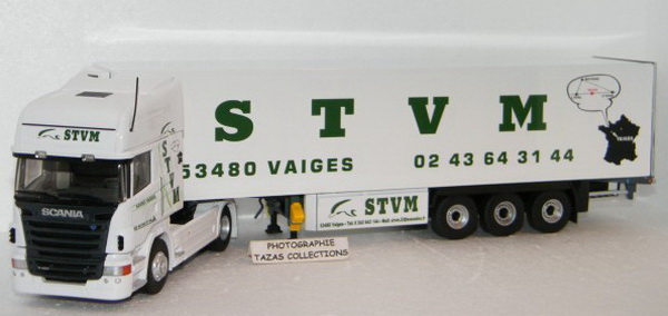 Модель 1:43 Scania Serie R с п/прицепом-рефрижератором «STVM»