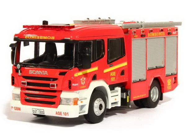 Модель 1:43 Scania Double Cabine ITURRI Bombeiros ASE 101 (пожарный)