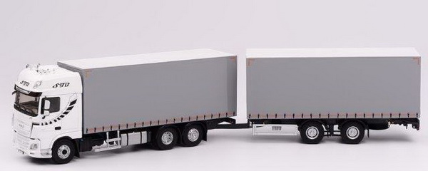 daf xf 480 «stb» грузовик с прицепом 116404 Модель 1:43