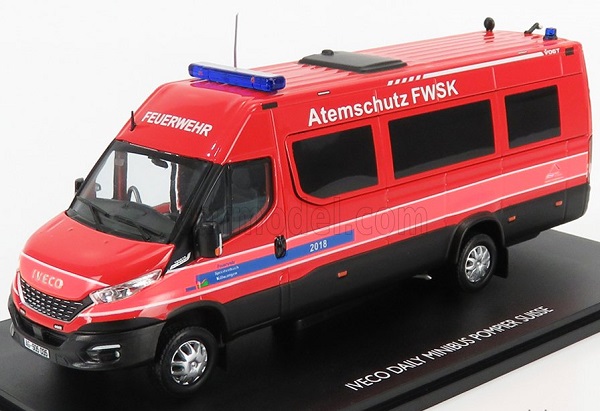 IVECO New DAILY 35-210 Van Hi-Matic Minibus «Feuerwehr Atemschutz FWSK» (пожарный Швейцария) 2019 116791 Модель 1:43