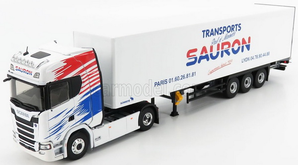 scania s500 (с люстрой) с п/прицепом "transports sauron" 2020 116881 Модель 1:43