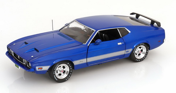 Модель 1:18 Ford Mustang Mach 1 - 1973 - Blue met./Silver
