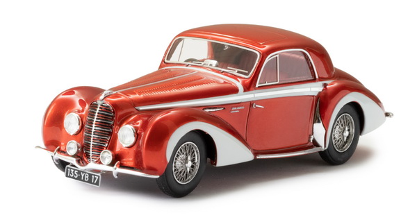 Модель 1:43 Delahaye 135 (3-window) Coupe by Chapron 1947 - dark red/cream (L.E.250pcs)