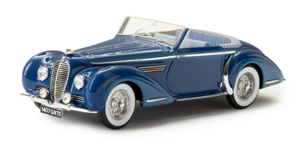Delage 135 Cabrio by Chapron top down 1947 - 2-tones blue (L.E.250pcs) EMEU43017C Модель 1:43